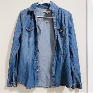 Denim button up